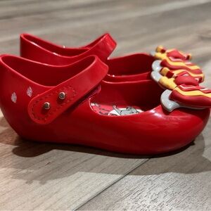 Mini Melissa Red Kids Dress Shoes with Bow